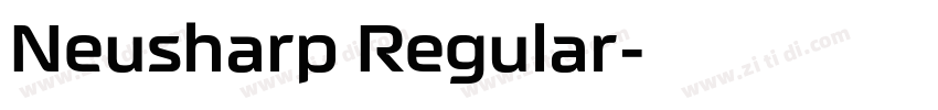 Neusharp Regular字体转换